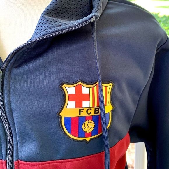 FCB Barcelona Official Soccer Hoodie Jacket. Large - Picture 5 of 9